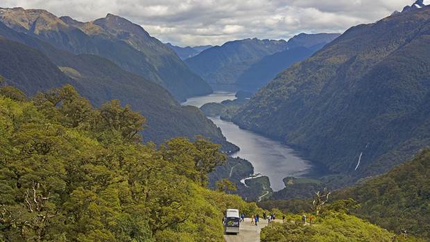 At Wilmot Pass, looking down at Doubtful Sound